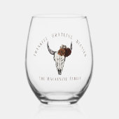 Dankbaar, gezegende Westerne Vriendschapsschenking Wijnglas Zonder Voet (Voorkant)