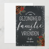 Dankbaar Gezondheid Familie Vrienden Kerstmis Feestdagenkaart (Voorkant / Achterkant)