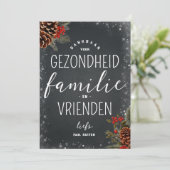 Dankbaar Gezondheid Familie Vrienden Kerstmis Feestdagenkaart (Staand voorkant)