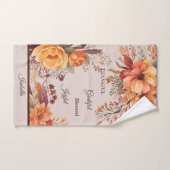 Dankbaar Grategul Gezegend Bloemen Thanksgiving Bad Handdoek (Handdoek)