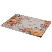 Dankbaar Grategul Gezegend Bloemen Thanksgiving Snijplank (Hoek)