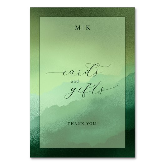 Dankbaar Groen Aquarel Kaarten en Geschenken Uitha (Voorkant)