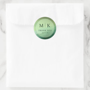 Dankbaar Groen Circulair Dankjewel Ronde Sticker