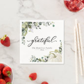 Dankbaar Groen Eucalyptus Thanksgiving-diner Servet (Insitu)