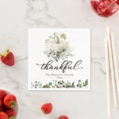 Dankbaar Groene Witte Pompoen Thanksgiving Servet (Insitu)