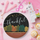 Dankbaar Happy Friendsgiving Paper Bord met goud (Feest)