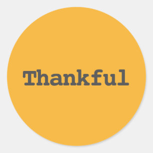 Dankbaar - Happy Thanksgiving Typografie Ronde Sticker