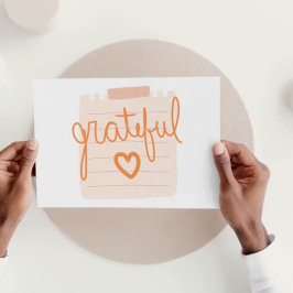 Dankbaar hart Christelijk bedankkaart