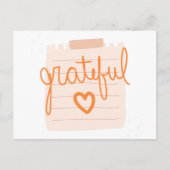 Dankbaar hart Christelijk bedankkaart Briefkaart (Voorkant)