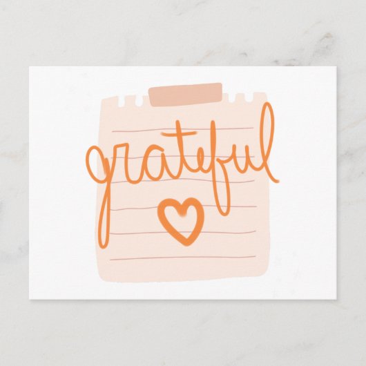 Dankbaar hart Christelijk bedankkaart Briefkaart (Voorkant)