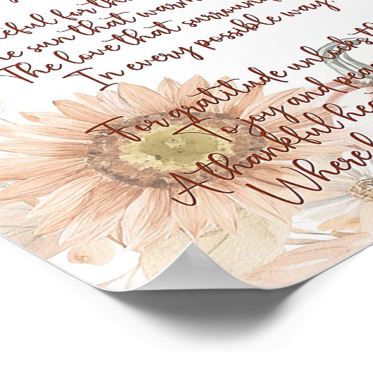 Dankbaar hart gedicht poster (Hoek)