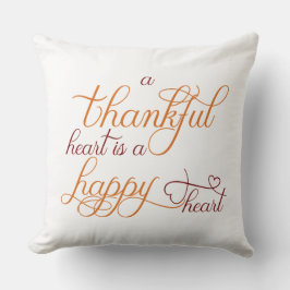 dankbaar hart is een gelukkig hart thanksgiving kussen