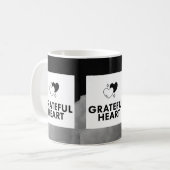 Dankbaar hart. Koffiemok. Koffiemok (Voorkant links)