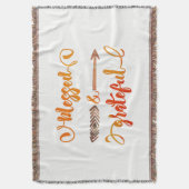 dankbaar hart thanksgiving citaat deken (Voorkant Verticaal)
