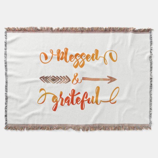 dankbaar hart thanksgiving citaat deken (Voorkant)
