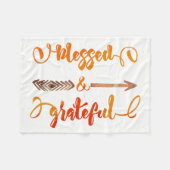 dankbaar hart thanksgiving citaat fleece deken (Voorkant (Horizontaal))