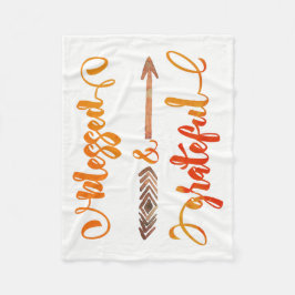 dankbaar hart thanksgiving citaat fleece deken