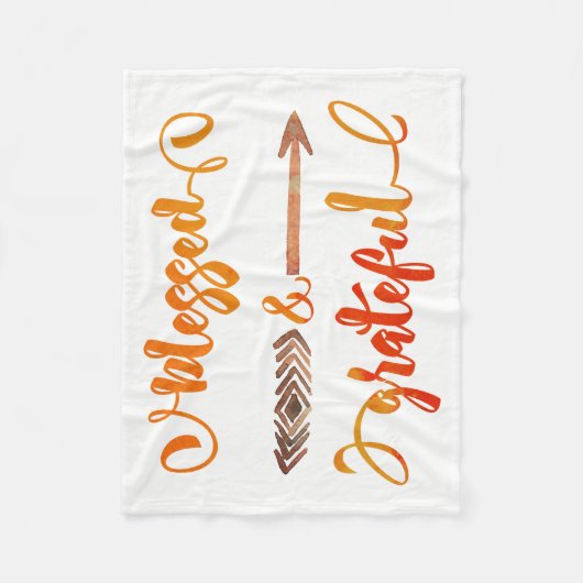 dankbaar hart thanksgiving citaat fleece deken (Voorkant)