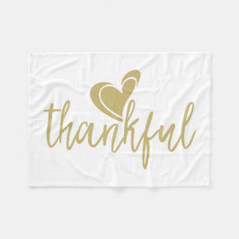 dankbaar hart thanksgiving fleece deken