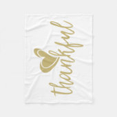 dankbaar hart thanksgiving fleece deken (Voorkant)