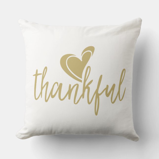 dankbaar hart thanksgiving kussen (Voorkant)