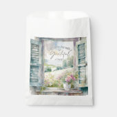 Dankbaar hart waterverf bloemenvenster bedankzakje (Voorkant)