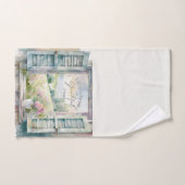 Dankbaar hart waterverf bloemenvenster handdoek (Handdoek)