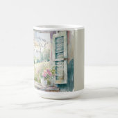 Dankbaar hart waterverf bloemenvenster koffiemok (Center)