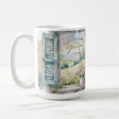 Dankbaar hart waterverf bloemenvenster koffiemok (Links)