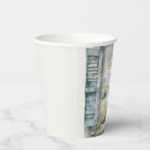 Dankbaar hart waterverf bloemenvenster papieren bekers (Rechts)