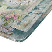 Dankbaar hart waterverf bloemenvenster snijplank (Hoek)