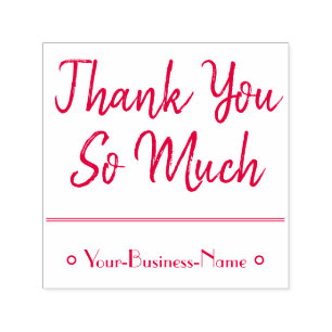 Dankbaar "Heel erg bedankt" Zelfinktende Stempel