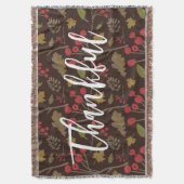 Dankbaar Herfst bladeren gebladerte op bruin Deken (Voorkant Verticaal)