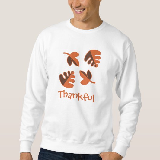 Dankbaar herfst bladeren sweatshirt (Voorkant)