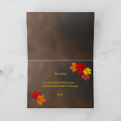 Dankbaar, Herfst esdoorn bladeren Feestdagen Kaart (Binnen)