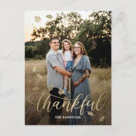 Dankbaar Herfst Happy Thanksgiving Foto Briefkaart