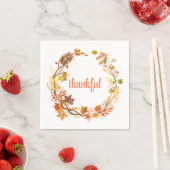 Dankbaar Herfst Kleuren Herfst Moderne Thanksgivin Servet (Insitu)