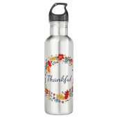 Dankbaar Herfst krans Mok Thanksgiving Gift Waterfles (Voorkant)