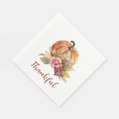 Dankbaar Herfst Pompoen Thanksgiving Papier Servet (Hoek)