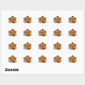 Dankbaar Herfst Pompoenen Ontwerp Vierkante Sticker (Vel)