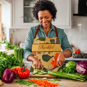 Dankbaar herfsteikenbladeren schort