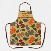 Dankbaar herfsteikenbladeren schort (Voorkant)