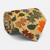 Dankbaar  herfsteikenbladeren stropdas (Opgerold)