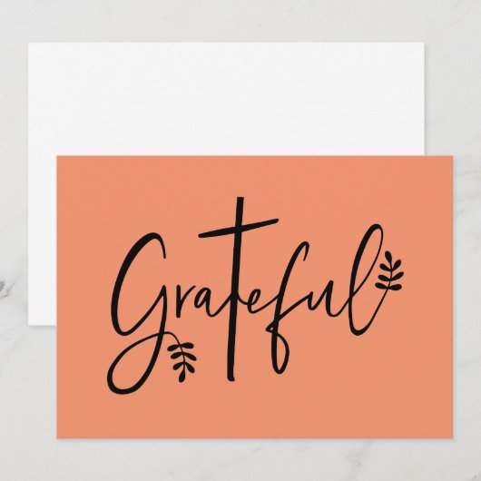 dankbaar kaart (Voorkant / Achterkant)