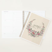 Dankbaar - Kaart met botanische krans in crèmekleu Planner (Display)