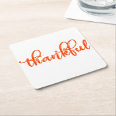 dankbaar kartonnen onderzetters (Schuin)