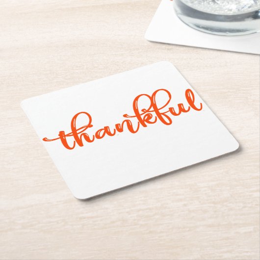 dankbaar kartonnen onderzetters (Schuin)