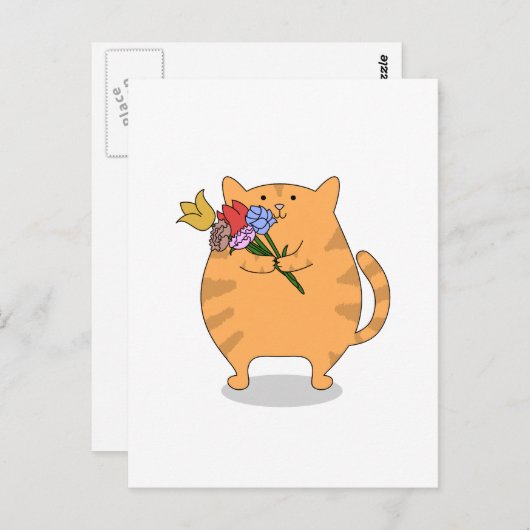 Dankbaar Kat Briefkaart (Voorkant / Achterkant)