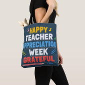 Dankbaar Kleurrijk Schoolontwerp Tote Bag (Dichtbij)
