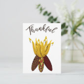 Dankbaar - Kleurrijke herfst maiskolf Briefkaart (Staand voorkant)